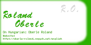 roland oberle business card